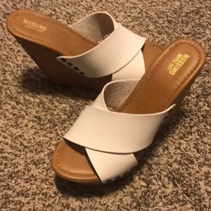 White Wedge Sandals